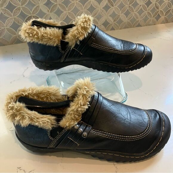 Jeep J41 Slip on Vegan Leather Fur Lined Shoes Like Shearling Women's size 9 - Picture 2 of 10